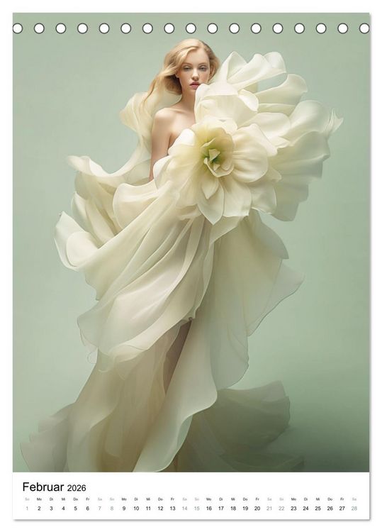 Produktbild: Floral Couture (Tischkalender 2026 DIN A5 hoch), CALVENDO Monatskalender