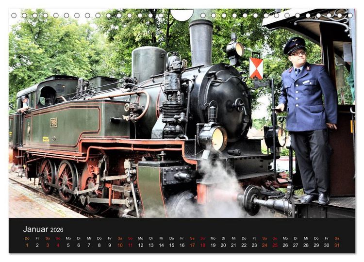 Produktbild: Dampflok-Nostalgie - 2026 schwergewichtige Lokomotiven (Wandkalender 2026 DIN A4 quer), CALVENDO Monatskalender