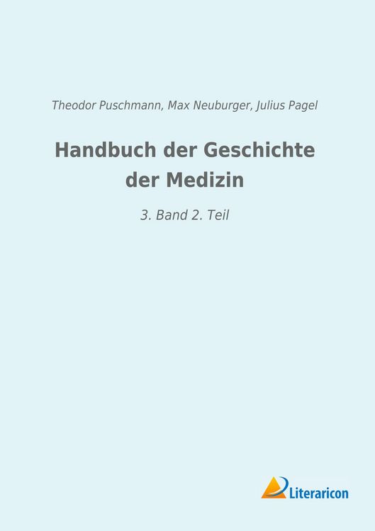 Produktbild: Handbuch der Geschichte der Medizin