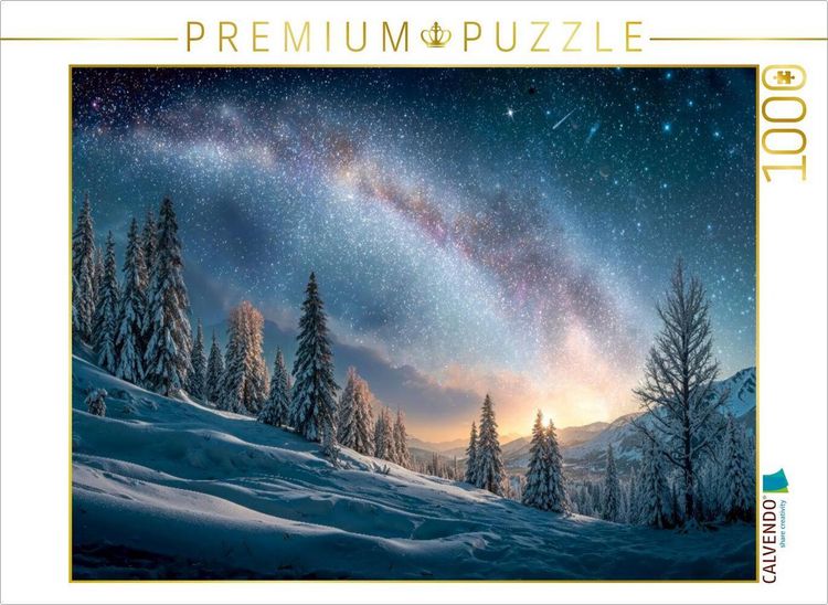 Produktbild: CALVENDO Puzzle Verschneite Tannen ruhen still - der Winter atmet leise | 1000 Teile Lege-Gr&ouml;&szlig;e 64x48cm Foto-Puzzle f&uuml;r gl&uuml;ckliche Stunden