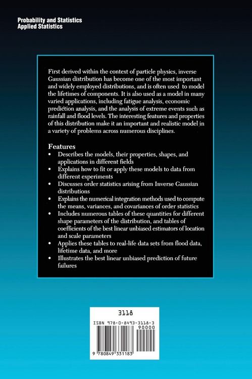 Produktbild: CRC Handbook of Tables for Order Statistics from Inverse Gaussian Distributions with Applications