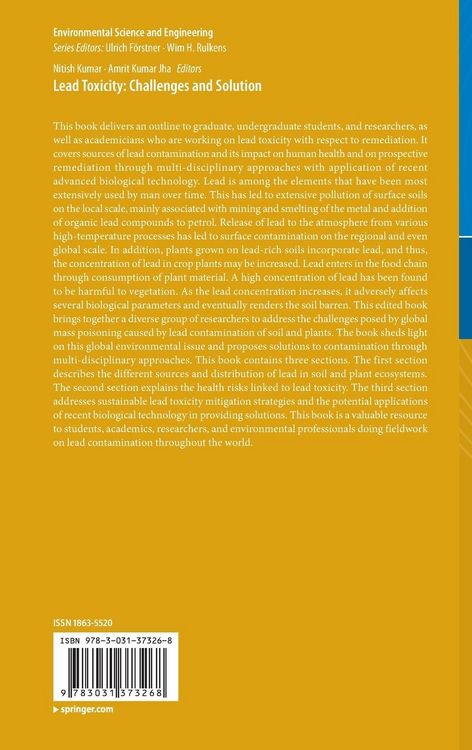 Produktbild: Lead Toxicity: Challenges and Solution