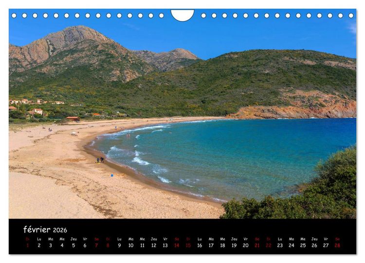 Produktbild: La Corse de plage en plage (Calendrier mural 2026 DIN A4 vertical), CALVENDO calendrier mensuel