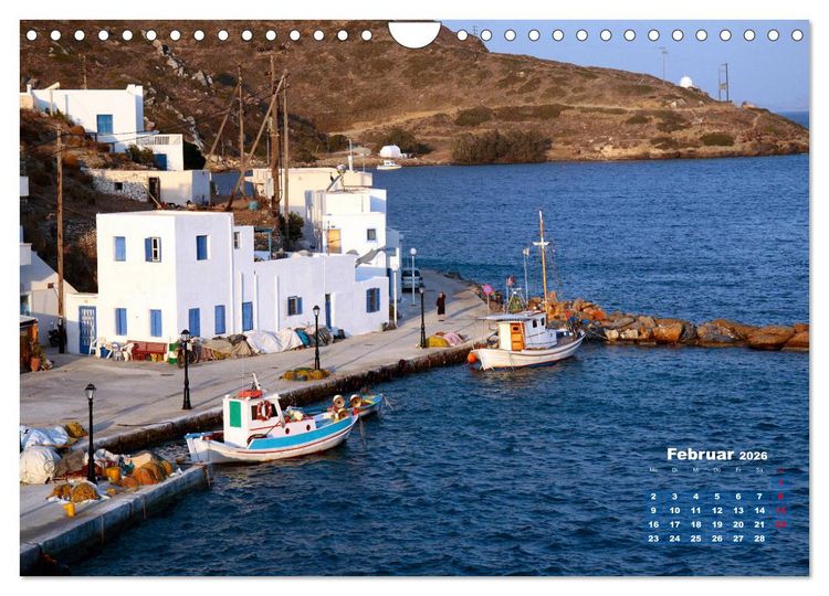 Produktbild: Liebenswertes Griechenland Amorgos und Mykonos (Wandkalender 2026 DIN A4 quer), CALVENDO Monatskalender