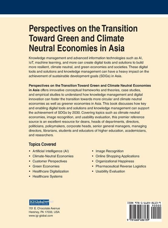 Produktbild: Perspectives on the Transition Toward Green and Climate Neutral Economies in Asia