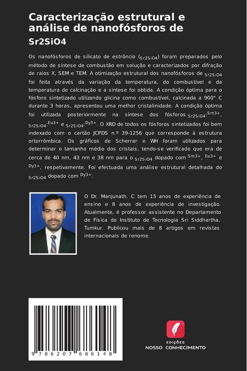 Produktbild: Caracteriza&ccedil;&atilde;o estrutural e an&aacute;lise de nanof&oacute;sforos de Sr2SiO4