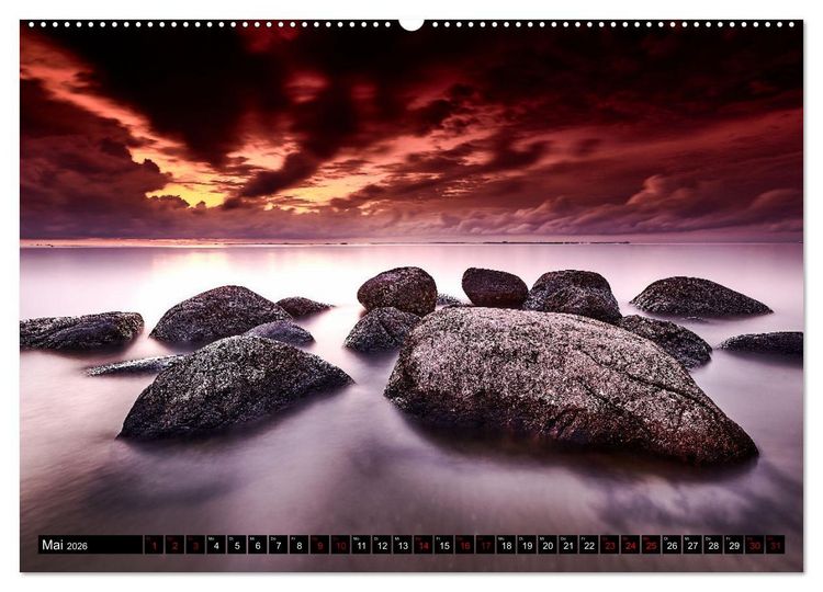 Produktbild: Ostseesteine (hochwertiger Premium Wandkalender 2026 DIN A2 quer), Kunstdruck in Hochglanz