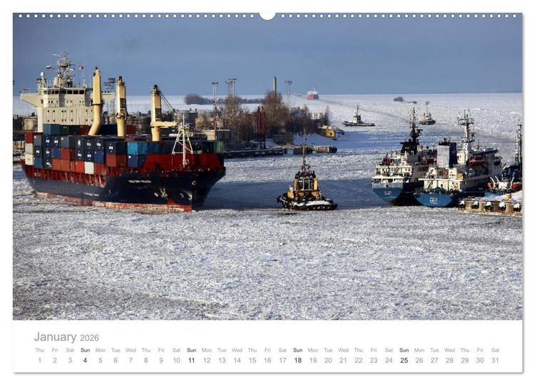 Produktbild: Fascination of Shipping On board around the world (High Quality Premium Wall Calendar 2026 DIN A2 landscape),CALVENDO 12 Month Wall Calendar