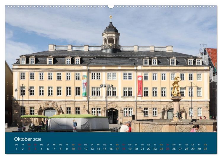 Produktbild: Th&uuml;ringen, unterwegs in Weimar, Erfurt und Eisenach (Wandkalender 2026 DIN A2 quer), CALVENDO Monatskalender