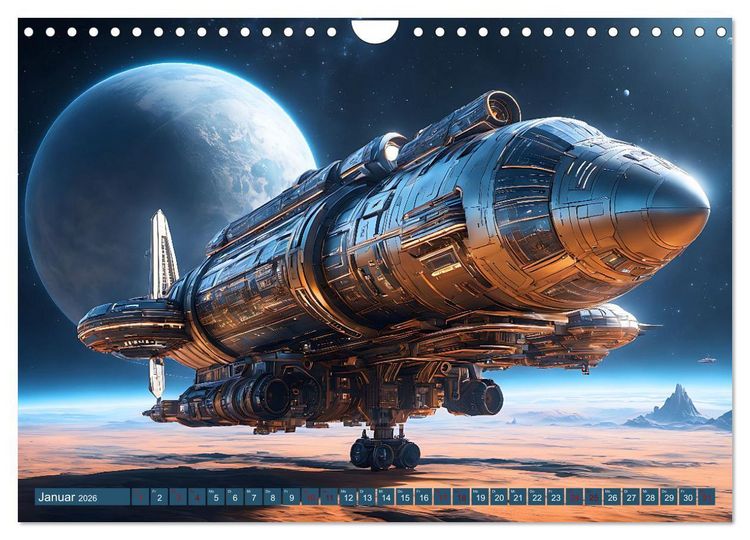Produktbild: Alien Starships (Wandkalender 2026 DIN A4 quer), CALVENDO Monatskalender