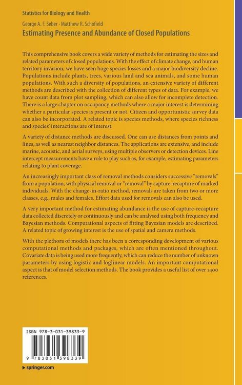Produktbild: Estimating Presence and Abundance of Closed Populations