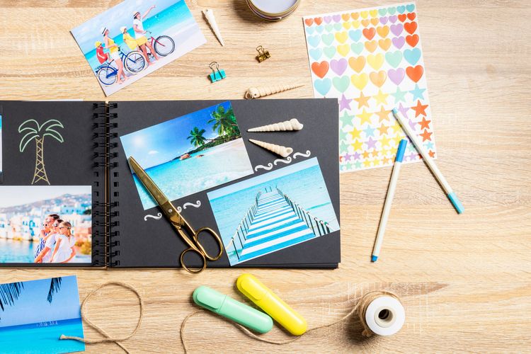 Produktbild: Set Scrapbooking, Album 32x22cm, Kraft, Scrap' Addict
