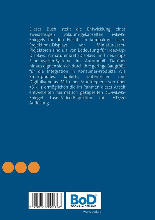Produktbild: Entwicklung eines mikromechanischen Strahlablenksystems f&uuml;r Laser-Projektions-Displays