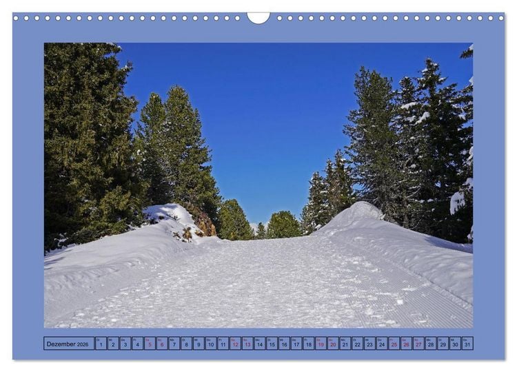 Produktbild: Winterwanderung in den Tuxer Alpen (Wandkalender 2026 DIN A3 quer), CALVENDO Monatskalender