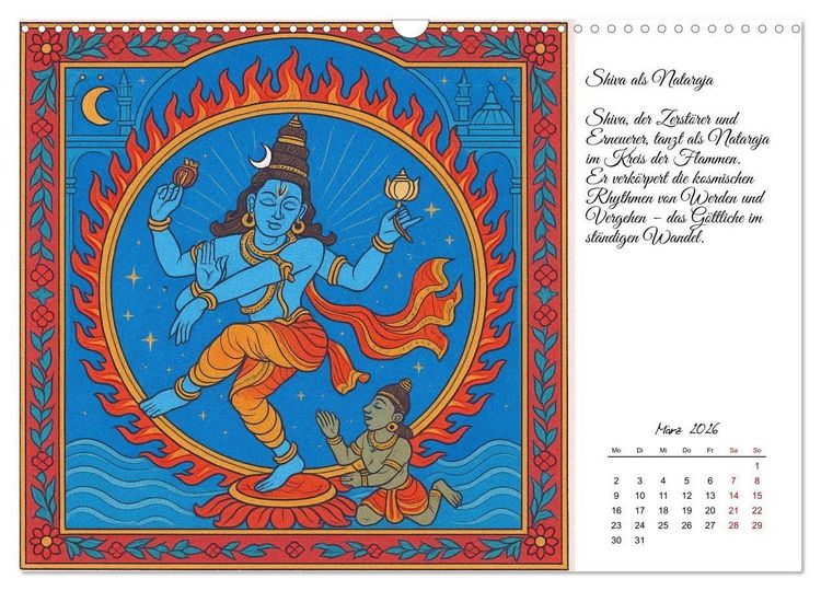 Produktbild: G&ouml;tterwelten des Hinduismus (Wandkalender 2026 DIN A3 quer), CALVENDO Monatskalender