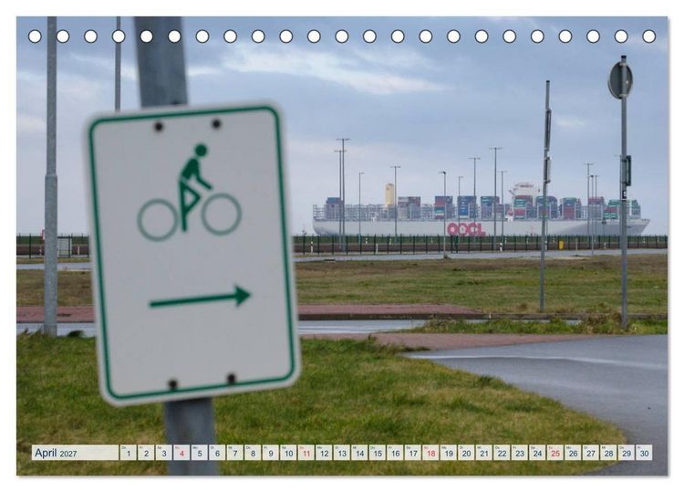 Produktbild: JadeWeserPort Impressionen vom Containerterminal in Wilhelmshaven (Tischkalender 2027 DIN A5 quer), CALVENDO Monatskalender