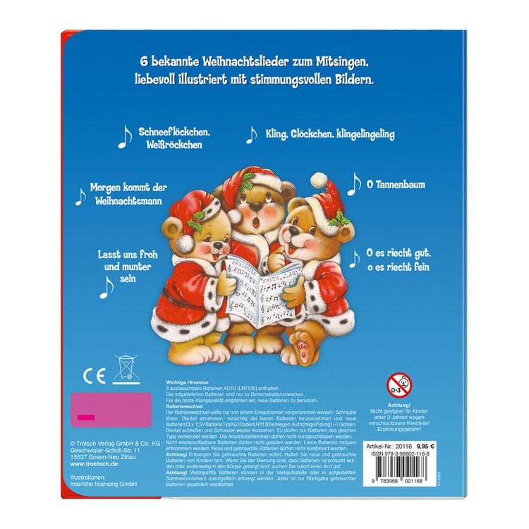 Produktbild: Tr&ouml;tsch Soundbuch Meine ersten Weihnachtslieder