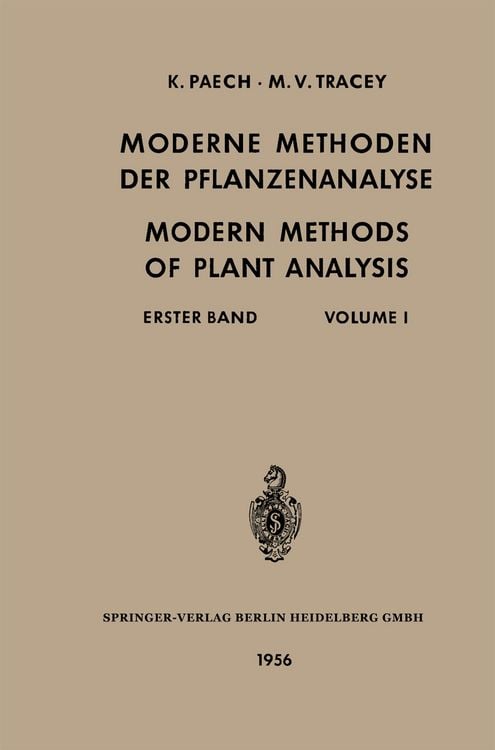 Produktbild: Moderne Methoden der Pflanzenanalyse / Modern Methods of Plant Analysis