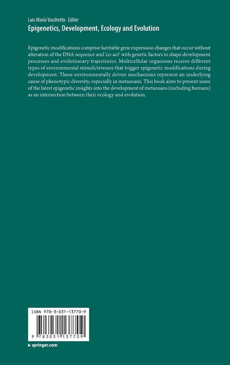 Produktbild: Epigenetics, Development, Ecology and Evolution