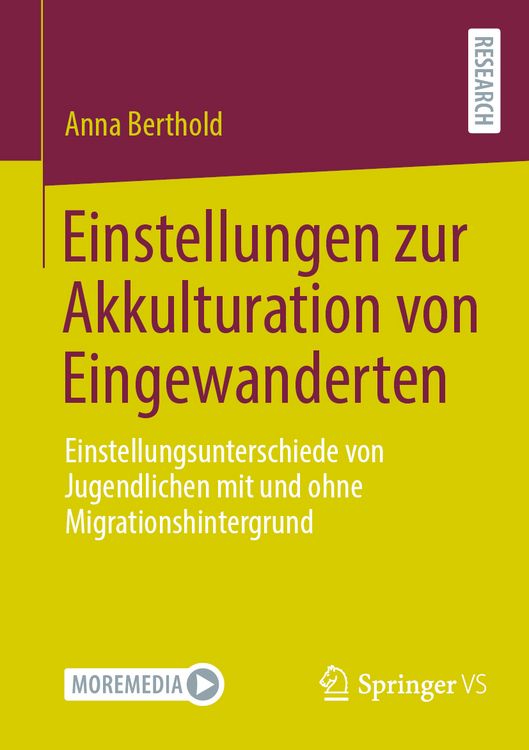 Produktbild: Einstellungen zur Akkulturation von Eingewanderten