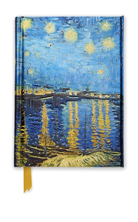 Produktbild: Premium Notizbuch DIN A6: Vincent van Gogh, Sternennacht &uuml;ber der Rhone