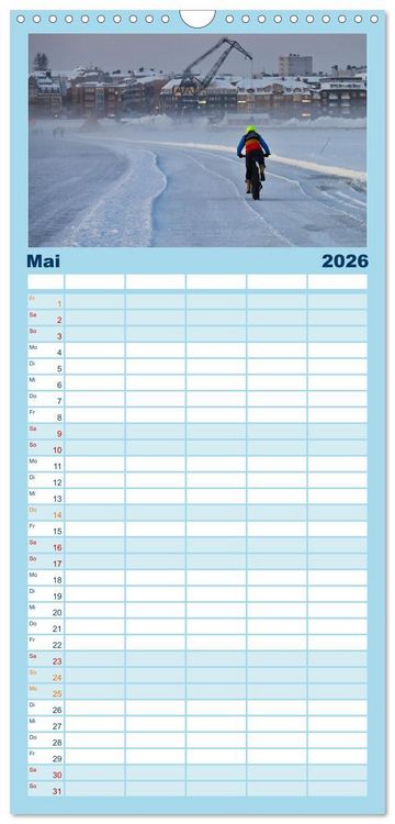 Produktbild: Familienplaner 2026 - Lulea - Wintertraum in Schwedisch Lappland mit 5 Spalten (Wandkalender, 21 x 45 cm) CALVENDO