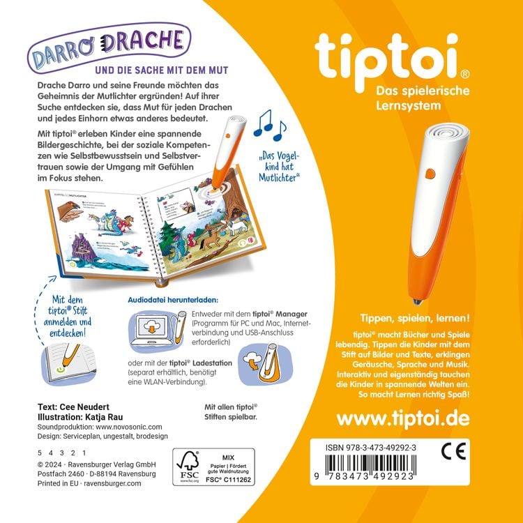 Tiptoi® Bildergeschichten über den Umgang mit Gefühlen - Darro Drache und die Sache mit dem Mut