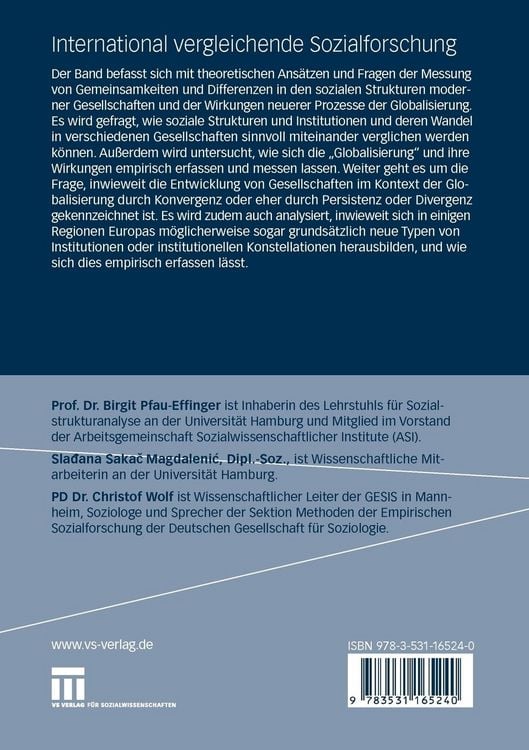 Produktbild: International vergleichende Sozialforschung