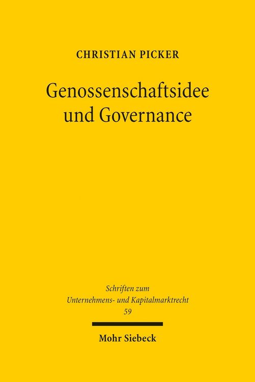 Produktbild: Genossenschaftsidee und Governance