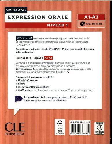 Produktbild: Competences: Expression orale 1 - Niveaux A1/A2 + CD