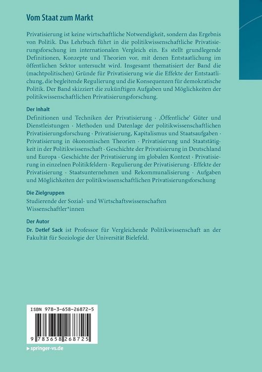 Produktbild: Vom Staat zum Markt