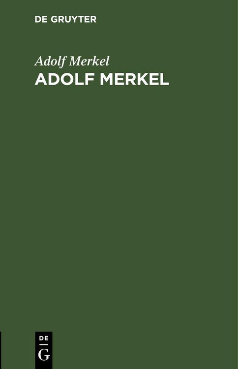 Produktbild: Adolf Merkel