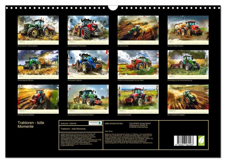Produktbild: Traktoren - tolle Momente (Wandkalender 2026 DIN A3 quer), CALVENDO Monatskalender