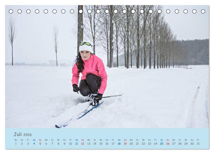 Produktbild: Langlaufen - f&uuml;r K&ouml;rper und Seele (Tischkalender 2026 DIN A5 quer), CALVENDO Monatskalender