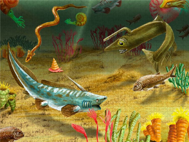 Produktbild: CALVENDO Puzzle Erdzeitalter Karbon, Leben im Meer | 1000 Teile Lege-Gr&ouml;&szlig;e 64x48cm Foto-Puzzle f&uuml;r gl&uuml;ckliche Stunden