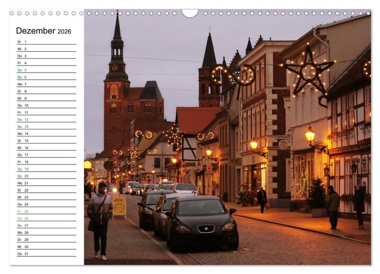 Produktbild: Tangerm&uuml;nde - Fachwerk- und Backsteinbauten-Stadt an der Elbe (Wandkalender 2026 DIN A3 quer), CALVENDO Monatskalender