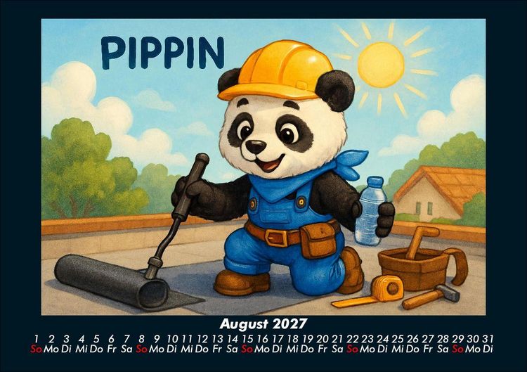 Produktbild: Pippin als Dachdecker-Azubi 2027 Fotokalender DIN A5