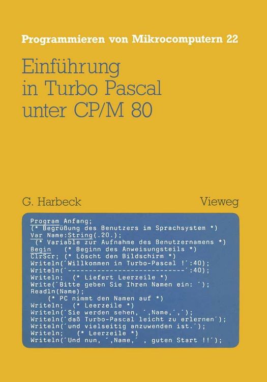 Produktbild: Einf&uuml;hrung in Turbo Pascal unter CP/M 80