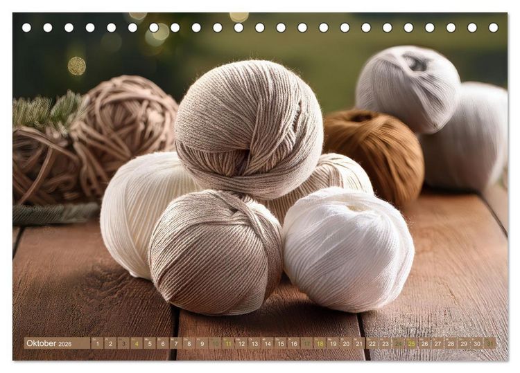 Produktbild: Stricken einmal anders (Tischkalender 2026 DIN A5 quer), CALVENDO Monatskalender