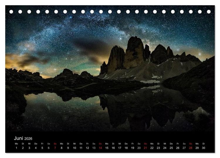 Produktbild: Sternensucher - Landschaft unter Sternen (Tischkalender 2026 DIN A5 quer), CALVENDO Monatskalender