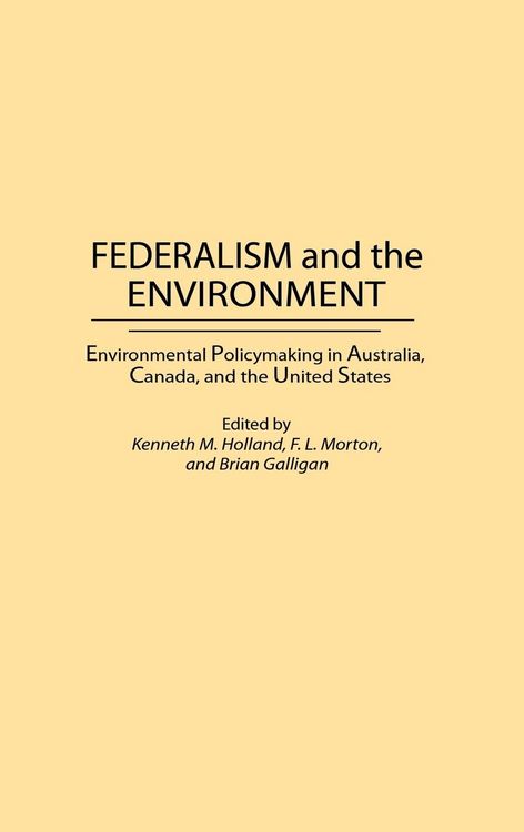 Produktbild: Federalism and the Environment