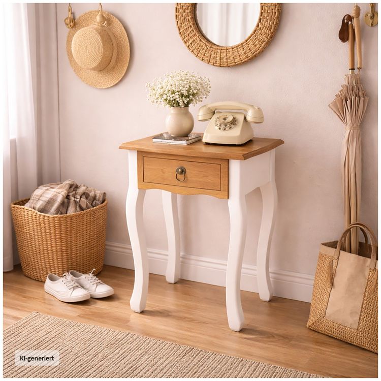 Produktbild: HTI-Living Beistelltisch mit Schublade Retro Beistelltisch mit Schublade Retro