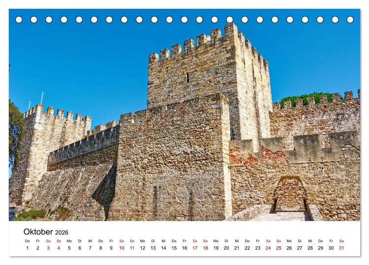 Produktbild: Lissabon und seine Wahrzeichen - Zwischen Tradition und Moderne (Tischkalender 2026 DIN A5 quer), CALVENDO Monatskalender