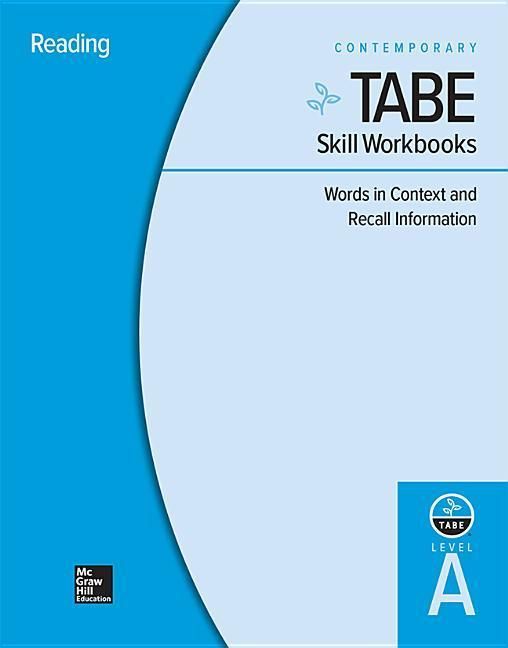 Produktbild: Tabe Skill Workbooks Level A: Words in Context and Recall Information - 10 Pack