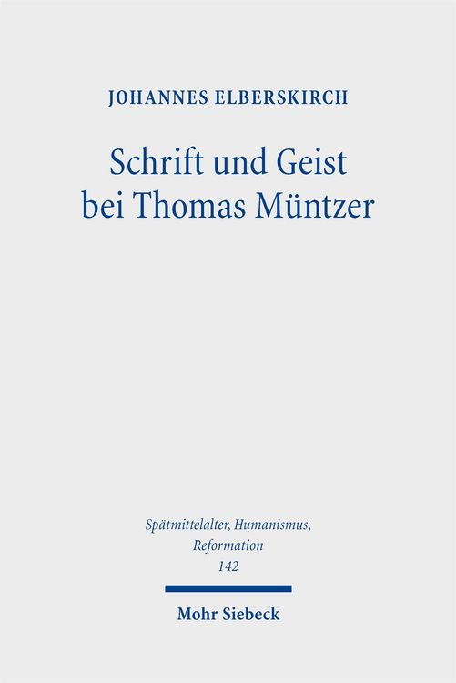 Produktbild: Schrift und Geist bei Thomas M&uuml;ntzer