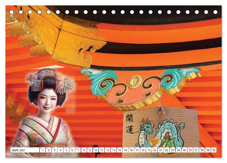 Produktbild: Farbenfrohes Japan (Tischkalender 2027 DIN A5 quer), CALVENDO Monatskalender