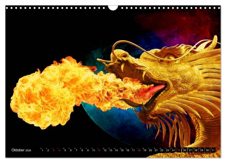 Produktbild: Feuer &bull; W&auml;rme, Licht & Gefahr (Wandkalender 2026 DIN A3 quer), CALVENDO Monatskalender