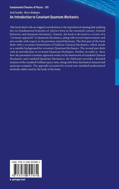 Produktbild: An Introduction to Covariant Quantum Mechanics