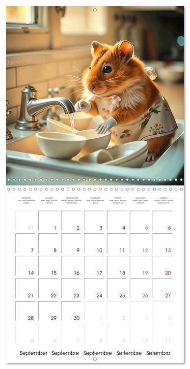 Produktbild: Hamster housekeeping - little paws and big Jobs (Wall Calendar 2026 12 &times; 12 Inch) CALVENDO 12 Month Wall Calendar