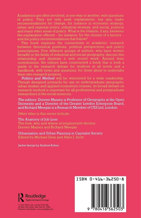 Produktbild: Politics and Method